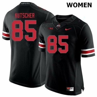 Women's Ohio State Buckeyes #85 Austin Kutscher Blackout Nike NCAA College Football Jersey Wholesale XJI5744VX